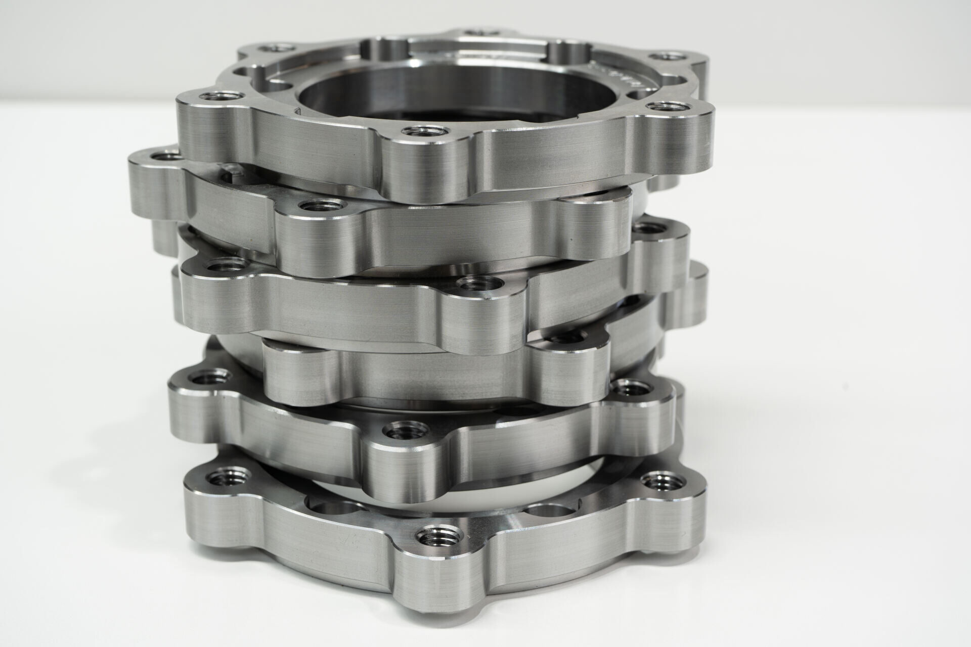 Stack of machined sprocket plates